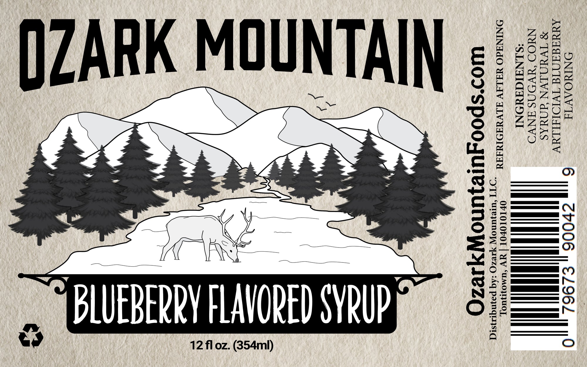 Blueberry Flavored Syrup Ozark Mountain Foods