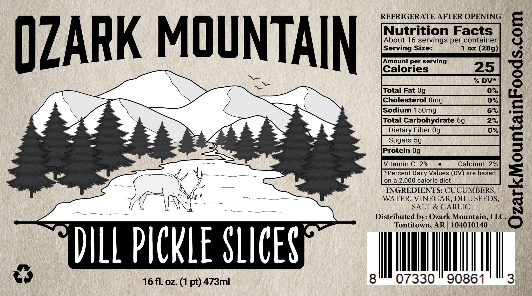 Dill Pickle Slices Ozark Mountain Foods