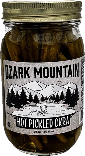 Hot Pickled Okra jar