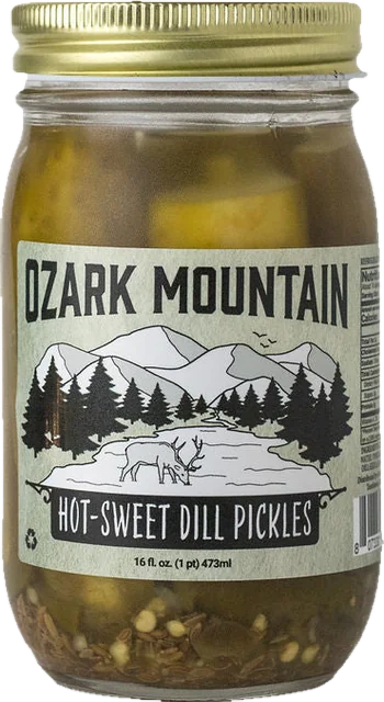 Hot-Sweet Dill Pickles jar