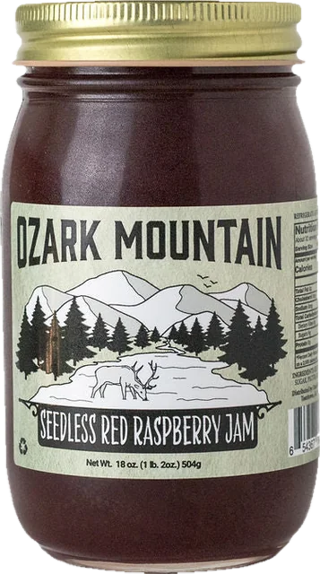 Seedless Red Raspberry Jam jar
